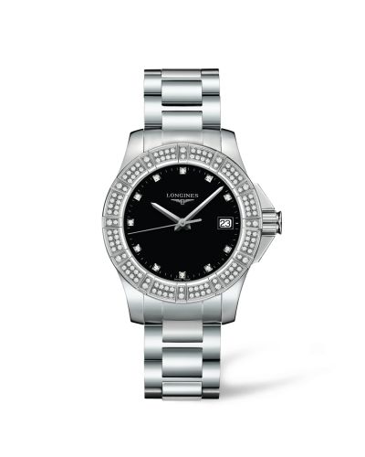 Longines Conquest 35 Quartz Stainless Steel Diamond Bezel L3.280.0.57.6