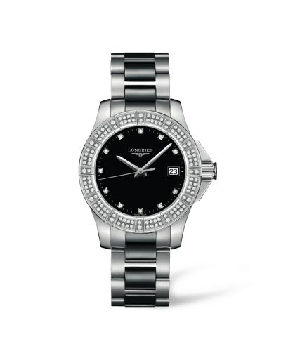 Longines Conquest 35 Quartz Stainless Steel Diamond Bezel L3.280.0.57.7