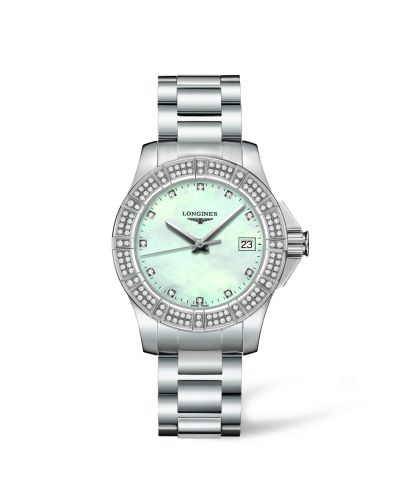 Longines Conquest 35 Quartz Stainless Steel Diamond Bezel L3.280.0.87.6