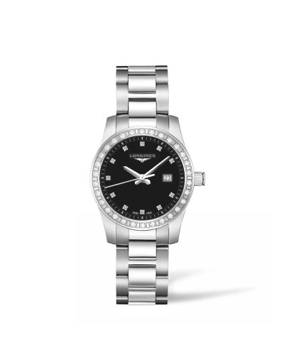 Longines Conquest Quartz 29.5 Stainless Steel - Diamond / Black L3.300.0.57.6