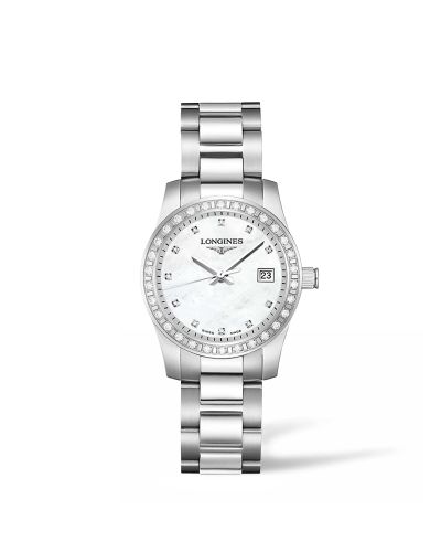 Longines Conquest Quartz 29.5 Stainless Steel - Diamond / MOP L3.300.0.87.6