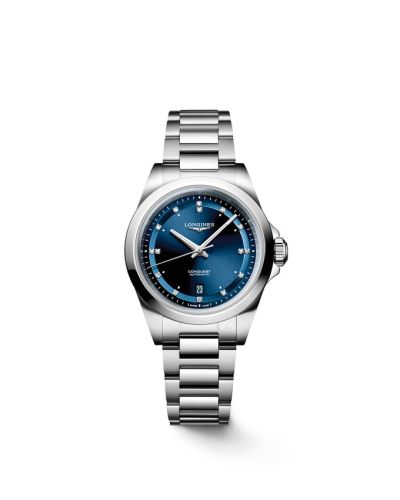 Longines Conquest 30 Stainless Steel / Blue - Diamond / Bracelet L3.320.4.97.6