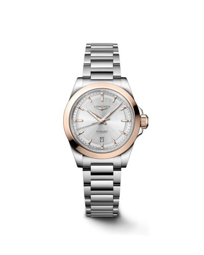 Longines Conquest 30 Stainless Steel - Pink Gold / Silver / Bracelet L3.320.5.72.6