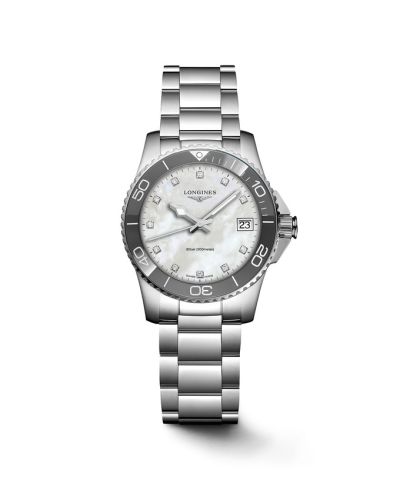 Longines HydroConquest 32 Quartz Stainless Steel / MOP / Bracelet L3.370.4.87.6