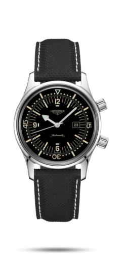 Longines Legend Diver 36 Stainless Steel / Black / Strap L3.374.4.50.0
