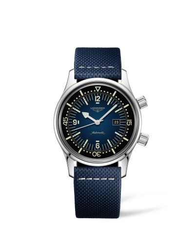 Longines Legend Diver 36 Stainless Steel / Blue / Strap L3.374.4.90.2