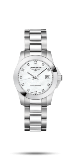 Longines Conquest Quartz 29.5 Stainless Steel / MOP L3.376.4.87.6