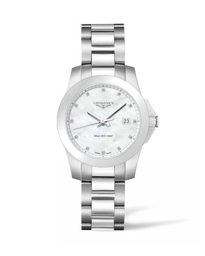 Longines Conquest Quartz 36 Stainless Steel / MOP L3.378.4.87.6
