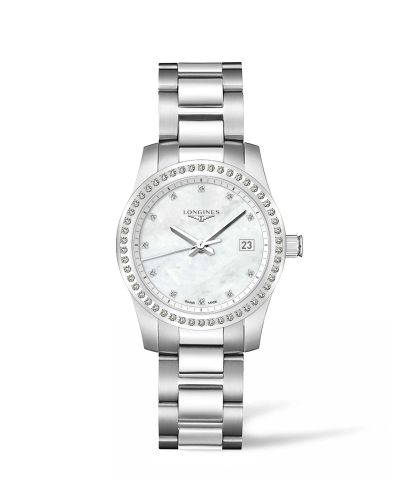 Longines Conquest Quartz 34 Stainless Steel - Diamond / MOP L3.400.0.87.6