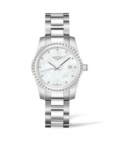 Longines Conquest Quartz 36 Stainless Steel - Diamond / MOP L3.401.0.87.6