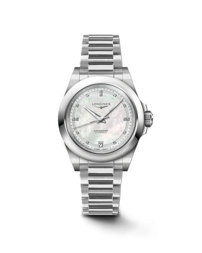 Longines Conquest 34 Stainless Steel / MOP / Bracelet L3.430.4.87.6