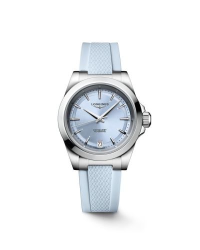 Longines Conquest 34 Stainless Steel / Ice Blue / Rubber L3.430.4.92.9
