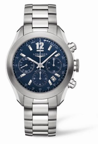 Longines GrandeVitesse Chronograph Blue Bracelet L3.635.4.96.6