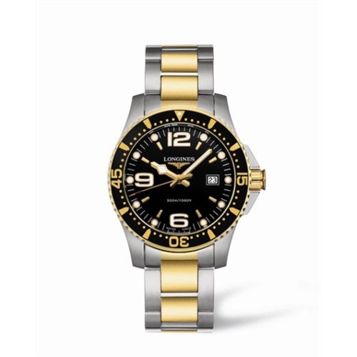 Longines Hydroconquest Quartz 39 Two Tone Black L3.640.3.56.7