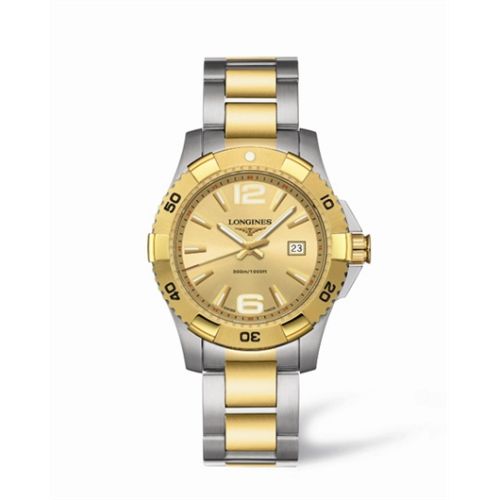 Longines Hydroconquest 39 Quartz Two Tone Gold L3.647.3.36.7