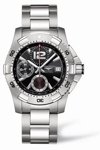 Longines Hydroconquest Chronograph Tachymeter Black L3.651.4.56.6