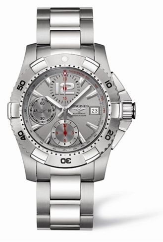 Longines Hydroconquest Chronograph Tachymeter Silver L3.651.4.76.6