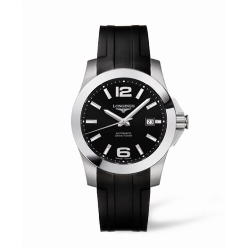 Longines Conquest Automatic 41mm Black Rubber L3.658.4.56.2