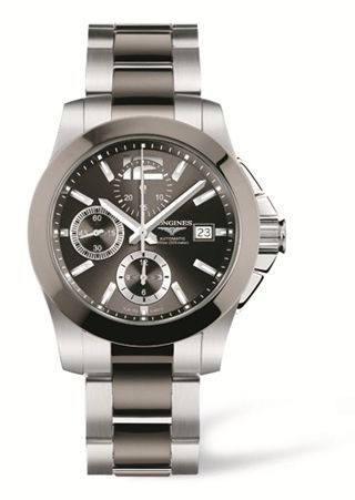 Longines Conquest Chronograph Grey Ceramic L3.661.4.06.7