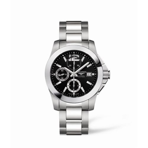 Longines Conquest Chronograph Black Bracelet L3.662.4.56.6