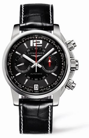 Longines Admiral Chronograph Black Strap L3.666.4.56.2