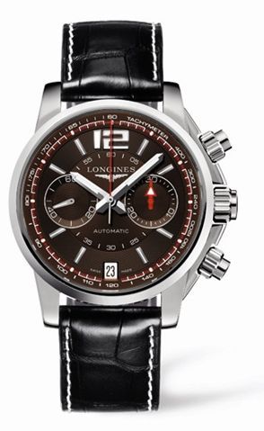 Longines Admiral Chronograph Brown Strap L3.666.4.66.2