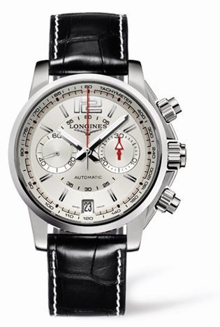 Longines Admiral Chronograph Silver Strap L3.666.4.76.2