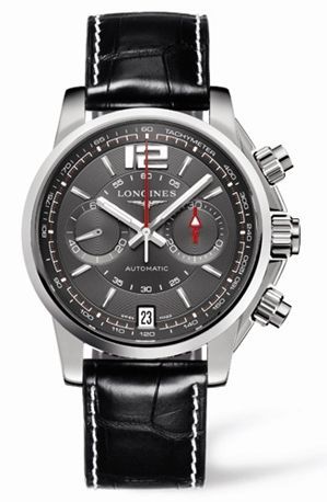 Longines Admiral Chronograph Grey Leather L3.666.4.79.2