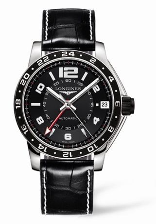 Longines Admiral GMT Black XL L3.668.4.56.2