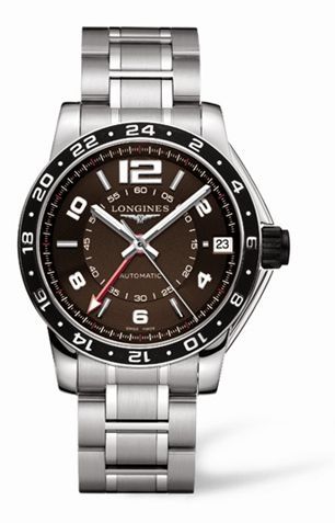 Longines Admiral GMT Brown Bracelet L3.668.4.66.6