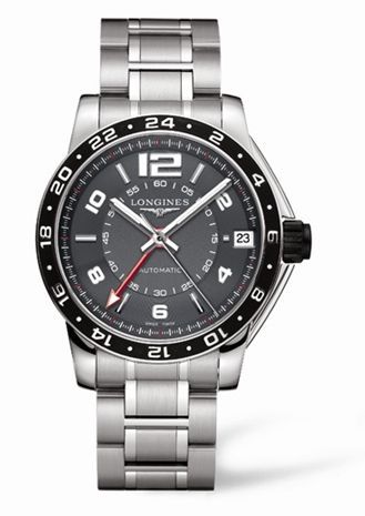 Longines Admiral GMT Grey Bracelet L3.668.4.79.6