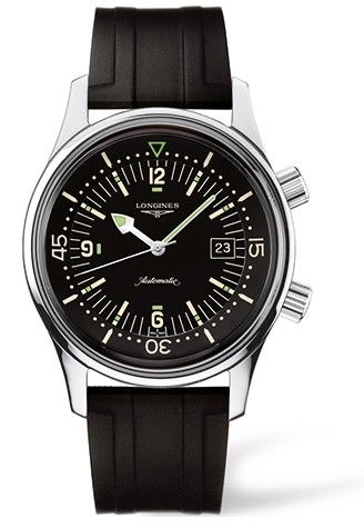 Longines Legend Diver Date / Rubber L3.674.4.50.9