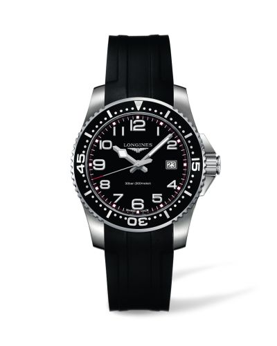 Longines Hydroconquest Quartz 39 Black Rubber L3.688.4.53.2