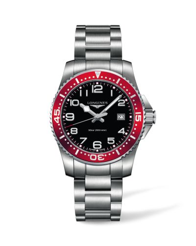 Longines Hydroconquest Quartz 39 Black / Red L3.688.4.59.6