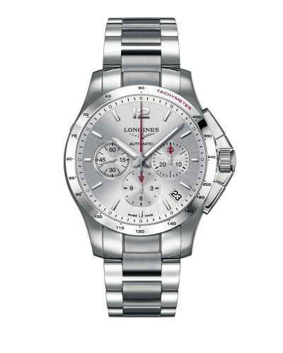 Longines Conquest Chronograph Automatic 44.5mm Silver L3.697.4.76.6
