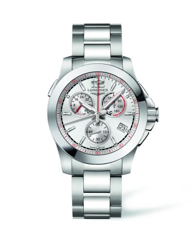 Longines Conquest Chronograph Quartz Jumping 41 Stainless Steel / Silver / Bracelet L3.701.4.76.6