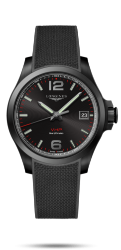 Longines Conquest V.H.P. 41 PVD / Black / Rubber L3.716.2.56.9