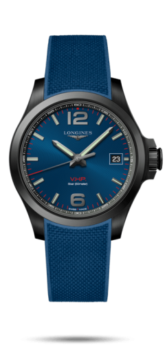 Longines Conquest V.H.P. 41 PVD / Blue / Rubber L3.716.2.96.9
