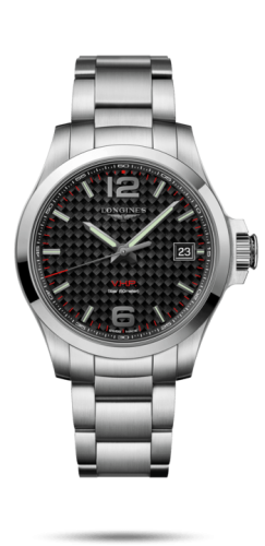 Longines Conquest V.H.P. 41 Stainless Steel / Carbon / Bracelet L3.716.4.66.6