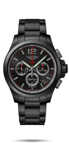 Longines Conquest V.H.P. Chronograph 42 PVD / Black / Bracelet L3.717.2.56.6