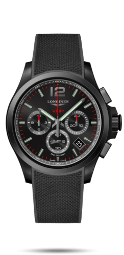 Longines Conquest V.H.P. Chronograph 42 PVD / Black / Rubber L3.717.2.56.9