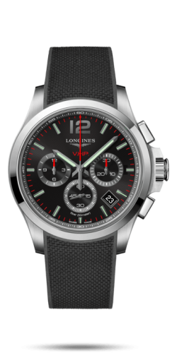 Longines Conquest V.H.P. Chronograph 42 Stainless Steel / Black / Rubber L3.717.4.56.9