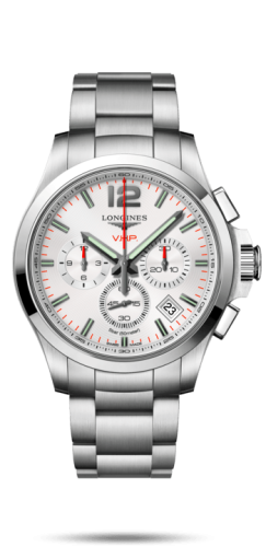 Longines Conquest V.H.P. Chronograph 42 Stainless Steel / Silver / Bracelet L3.717.4.76.6