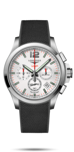 Longines Conquest V.H.P. Chronograph 42 Stainless Steel / Silver / Rubber L3.717.4.76.9