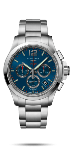 Longines Conquest V.H.P. Chronograph 42 Stainless Steel / Blue / Bracelet L3.717.4.96.6