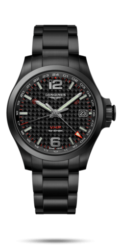 Longines Conquest V.H.P. GMT 41 PVD / Carbon / Bracelet L3.718.2.66.6