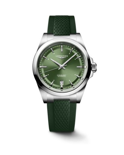 Longines Conquest 38 Stainless Steel / Green / Rubber L3.720.4.02.9