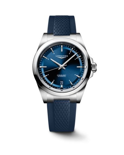 Longines Conquest 38 Stainless Steel / Blue / Rubber L3.720.4.92.9
