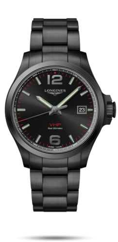 Longines Conquest V.H.P. 43 PVD / Black / Bracelet L3.726.2.56.6