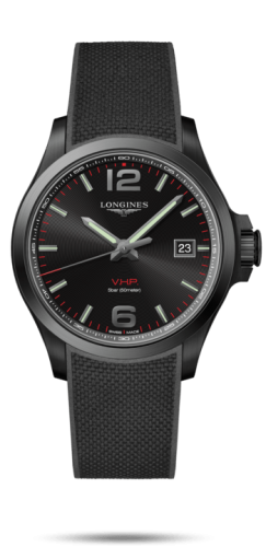 Longines Conquest V.H.P. 43 PVD / Black / Rubber L3.726.2.56.9